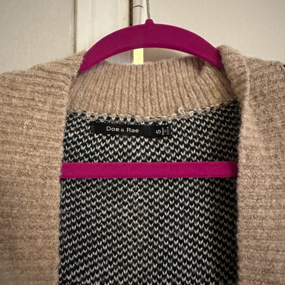 Doe And Rae Abstract Patterned Multi-Color Cardig… - image 3